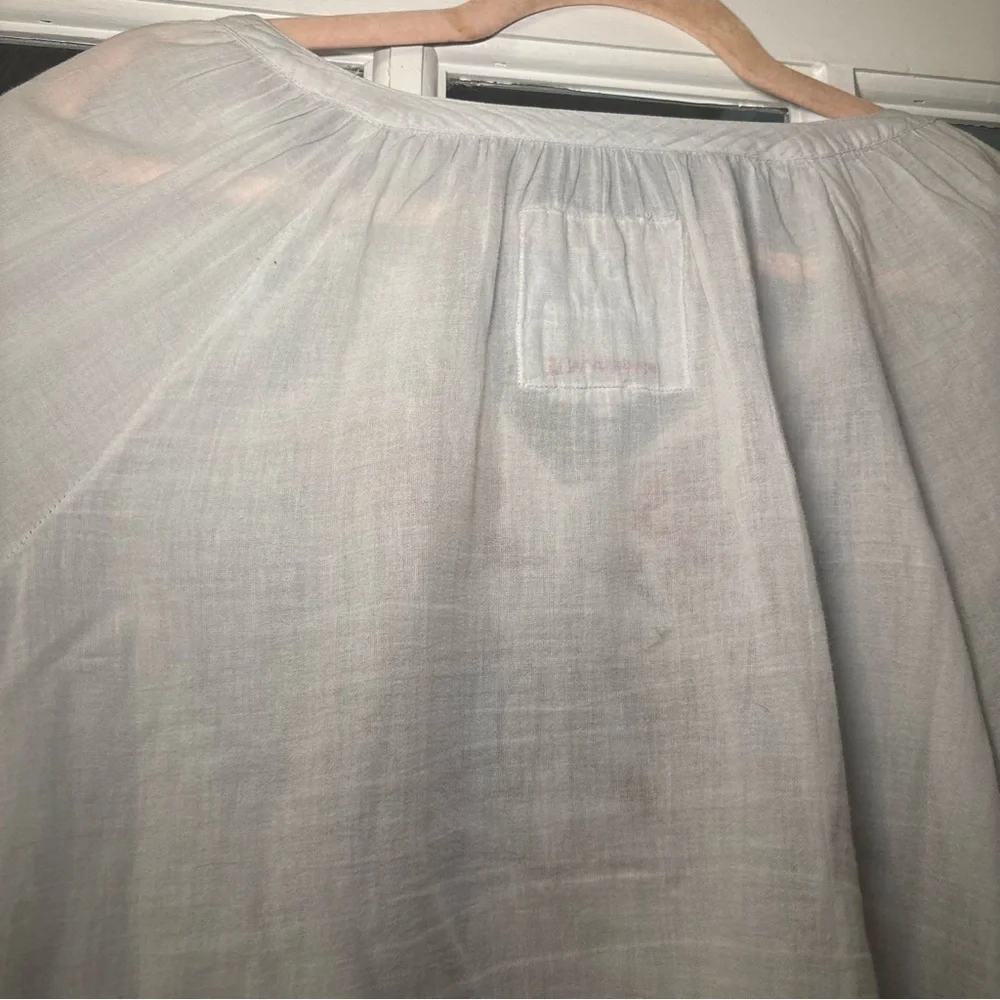 Johnny Was White Blouse with Red and Blue Embroidery - Picture 13 of 16